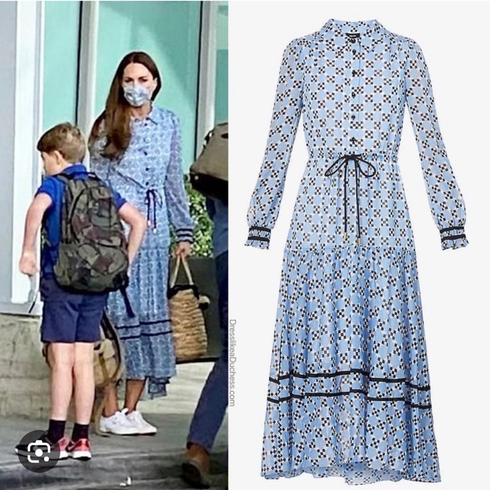 Me+Em Geometric print midi dress